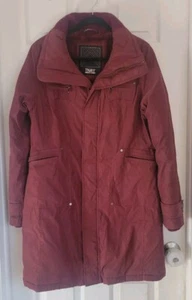 Aritzia TNA Verbier Parka Jacke Damen Größe L weinrot Kunstfell gefüttert - Bild 1 von 9