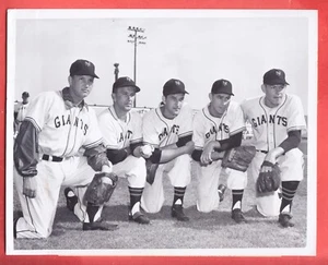 1949 NEW YORK GIANTS ROTATION JONES KOSLO JANSEN KENNEDY HARTUNG 7x9 - Picture 1 of 2