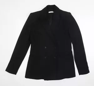 Mango Women's Black Double-Breasted Blazer - Size 10 - Picture 1 of 12
