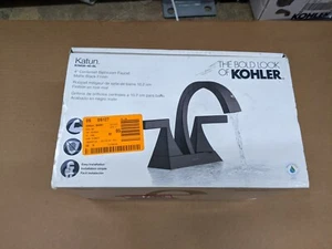 KOHLER 4" Centerset Bathroom Faucet 2-Handle High Arc Transitional Matte Black - Picture 1 of 2