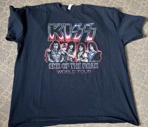 KISS 2019 End of the Road World Tour T-Shirt Mens Blue 3XL - Picture 1 of 6