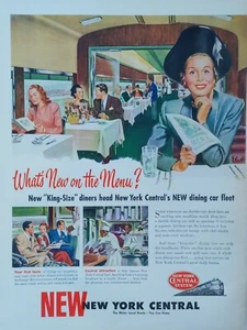 Anuncio impreso New York Central 1948 vintage. ¿Qué hay de nuevo en el menú? - Imagen 1 de 1