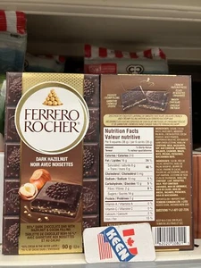FERRERO ROCHER Dark Chocolate and Hazelnut Bar, 90g, Exp:2026JN - Picture 1 of 18