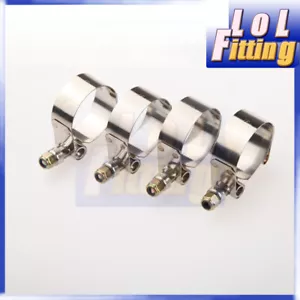 US 4PCS 3.75" 98mm-106mm Turbo Pipe Hose CouplerT-bolt Clamps Stainless Steel - Foto 1 di 10