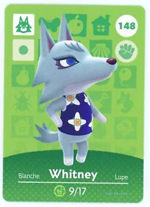 Whitney 148 - Amiibo Card - Animal Crossing Series 2 - Authentic Nintendo 9/17 - Picture 1 of 1