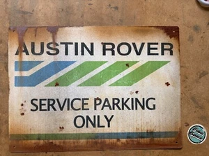 Austin Rover Mini Workshop Sign Rusty Weathered Worn Metro Maestro Montego - Picture 1 of 3