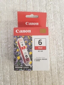 Cartuccia serbatoio getto inchiostro rosso originale Canon BCI-6R Pixma nuova mai aperta - Foto 1 di 1