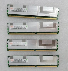 Lot of 4 1GB memory RAM Hynix 1Rx8 PC2-5300F-555-11 HYMP112F72CP8N3-Y5 AC-C 0832 - Picture 1 of 2