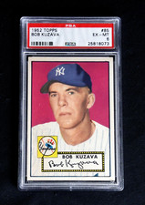 BOB KUZAVA 1952 TOPPS BASEBALL CARD #85 PSA 6 EXCELLENT TO NEAR MINT NY YANKEES