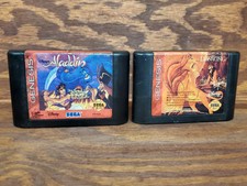 Sega Genesis Disney's Aladdin & The Lion King Cartridge Only AUTHENTIC Working