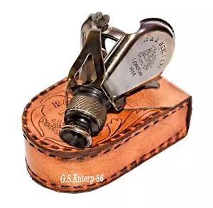 Brass Monocular Binocular Nautical Telescope Vintage Spyglass with Leather Box - Picture 1 of 13