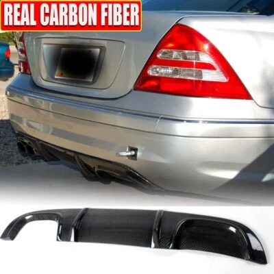 Difusor de parachoques trasero labio fibra de carbono para Mercedes Benz W203 C55 C32 2005-07 Foto 1 de 4
