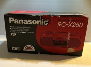Panasonic RC-X260 AM/FM Negro Estéreo Reloj Radio - Grabadora Cassette LEER - Imagen 1 de 9
