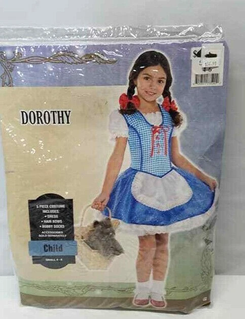 Fantasia Infantil O Mágico de Oz Dorothy TAMANHO Pequeno 4-6 NOVO - Imagem 1 de 1