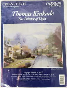 Thomas Kinkade Lampenlampe Brooke Kreuzstich Kit 50837 Handwerk Candamar Neu - Bild 1 von 6