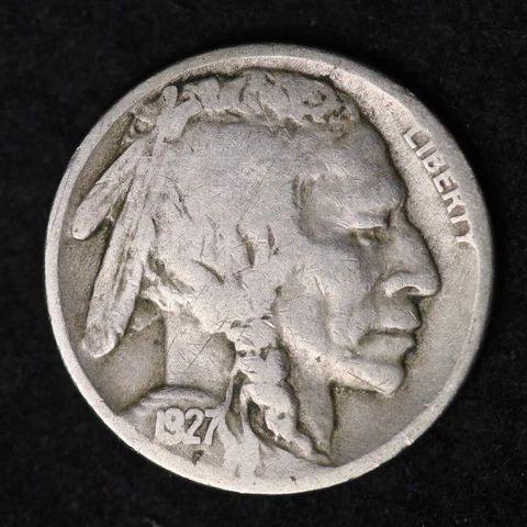 1927-D Buffalo Nickel G / VG FREE SHIPPING Cover