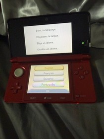 Nintendo 3DS Handheld System 3D Capability Wi-Fi Red Console