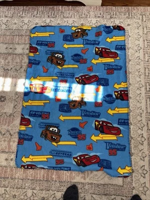 Disney CARS Blanket Toddler Fleece 40" X28” Fleece Throw 90s Y2K - Image 1 of 4