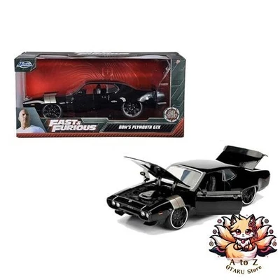 NUOVO JADA TOYS 1/24 Fast & Furious Plymouth GTX 1972 Black Dom's PLYMOUTH - Immagine 1 di 4