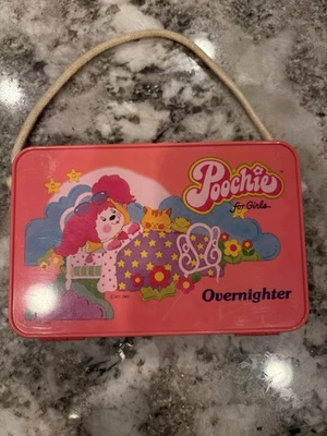 Poochie vintage 1982 per ragazze notte rosa scatola plastica borsetta giocattolo - Immagine 1 di 4