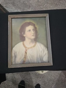 "Cristo a los 12 años por Hoffman Vintage Art Deco Jesús Impresión Arte de Pared Colgante 8""x6""" - Imagen 1 de 7