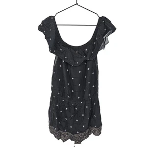 Pagliaccetto donna Aeropostale taglia L spalle scoperte nero bianco boho - Foto 1 di 4