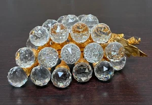 Swarovski Kristall Goldene Trauben Figur Spiegelfuß OVP 29 Trauben - Bild 1 von 7