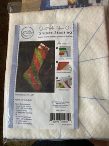 June Schneider Quilt As You Go Streifen Urlaub Weihnachten Strumpf JT1470 versiegelt - Bild 1 von 4