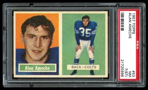 1957 Topps #53 Alan Ameche #PSA 7 casi nuevo (ST) - Imagen 1 de 2