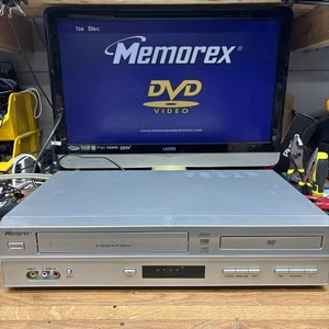 Memorex MVD4544 DVD VHS Combo 6 cabezales Hi-Fi estéreo reproductor de VCR sin control remoto probado - Imagen 1 de 12