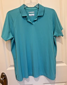 Womens Columbia Omni Freeze Moisture Wicking Performance Teal Top size Large - Picture 1 of 5