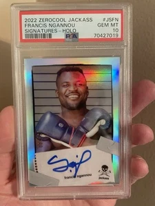 2022 Zerocool Jackass Holo Francis Ngannou AUTO /100 #JSFN PSA 10 GEM MINT POP 4 - Picture 1 of 2