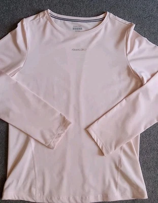 Reebok Performance T Shirt Women's L Pink Athleisure Gym Stretch Long Sleeve - Image 1 of 4