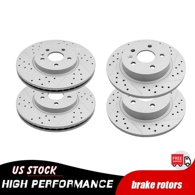 Rotores de freio a disco dianteiros traseiros perfurados para 2013 - 2022 Chevrolet Trax Buick Encore - Imagem 1 de 4