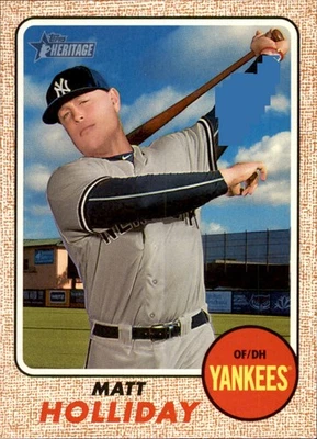 2017 Topps Heritage Baseball Card #330 Matt Holliday - Image 1 of 2