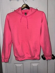 Sudadera con capucha Gildan rosa mediana 100 % algodón - Imagen 1 de 3