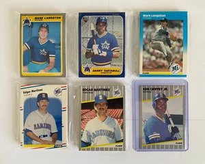 Seattle Mariners 1985-89 Fleer base team sets (5 set lot w/nice Griffey, Jr. RC) - Picture 1 of 8