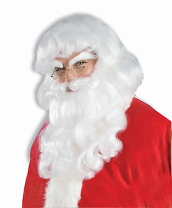SANTA CLAUS WIG MOUSTACHE AND BEARD SET HOLIDAY ADULT COSTUME ACCESSORY - Picture 1 of 1