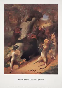 WH BEARD 1994 Poster Drunken Anthropomorphic Bears & Goats THE MARCH OF SILENUS - Bild 1 von 1