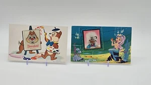 Vintage Disneyland - Lenticular Post Cards - Donald Duck & Chip/Dale - Not Used - Picture 1 of 12
