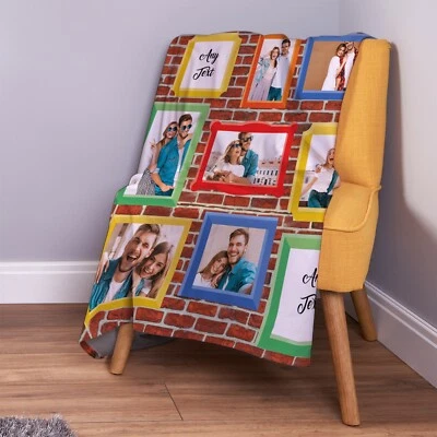 Personalised Picture Frames On Wall Photo Fleece Throw Blanket - Image 1 of 4