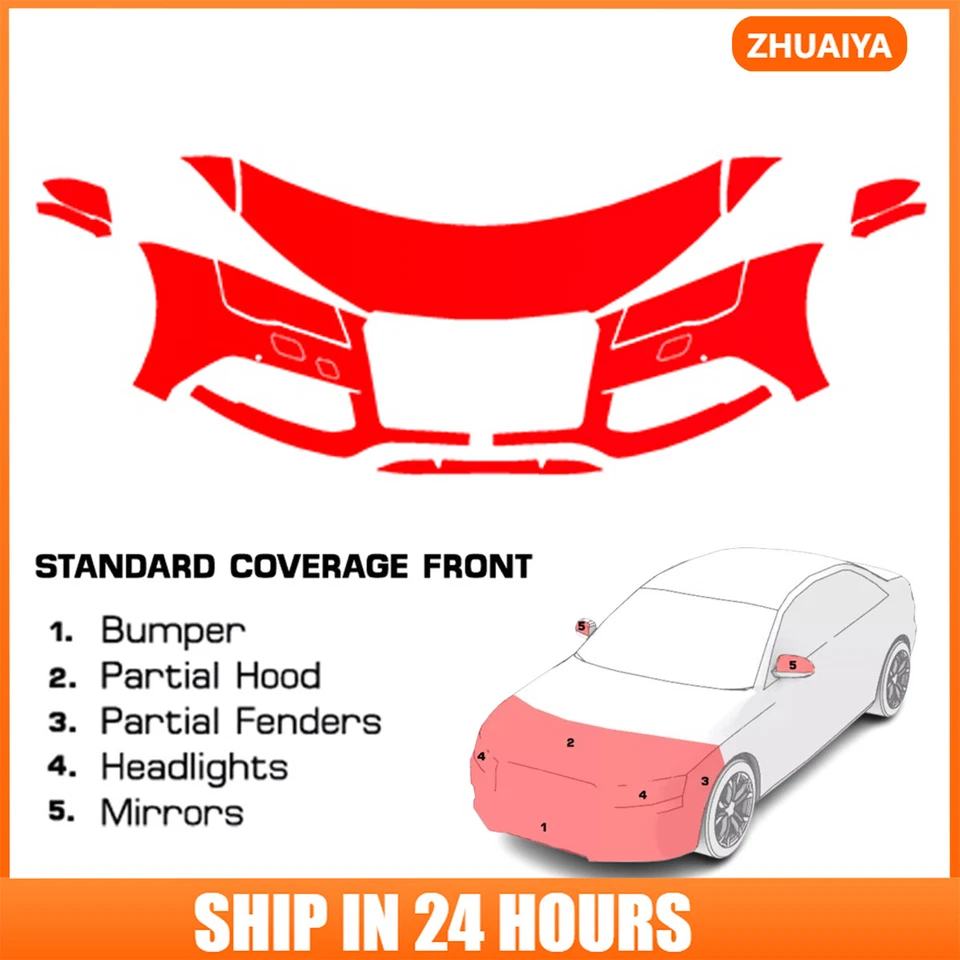 8.5Mil PreCut Paint Protection Film Clear Bra PPF Kit For Audi RS7 2012-2014 - Image 1 of 4