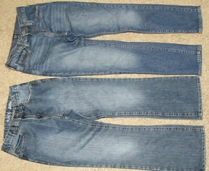 2 Pair Boys Blue Jeans Size 10 Gap Stretch Straight Taper & Place Bootcut Semi-E - Picture 1 of 7