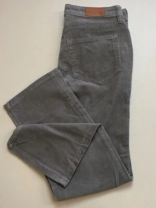 $60 New Lands' End Woman's Fit2 Mid Rise Bootcut Corduroy Pants Gray 2P 28x26 - Picture 1 of 12