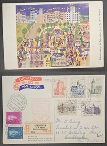 1951 Netherlands Charity FDC Postcard-Philips Jubilee 7 Stamps cd Eindhoven - Bild 1 von 3