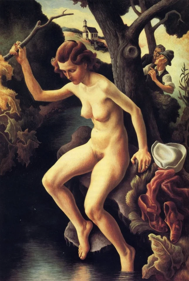 Susanna and the Elder: 1938: Thomas Hart Benton: impresión artística de calidad de archivo Foto 1 de 1