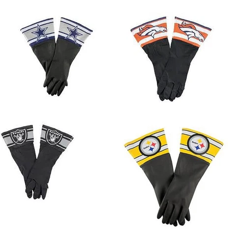NFL TEAM DISH GLOVES LONG LATEX CHOOSE YOUR TEAM Cover