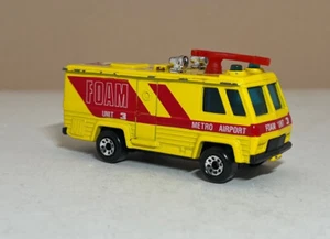 Vintage Matchbox 1980 Command Vehicle Metro Airport Foam Unit 3 Yellow - Picture 1 of 6