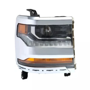 Right Chrome Headlight HID / Xenon Lamp For Chevy Silverado 1500 2016 2017 2018 - Picture 1 of 14