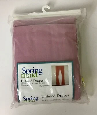 SPRING MAID 2 PANEL UNLINED DRAPES 80'' x 84'' - Image 1 of 2